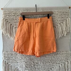 Ashley Park x RTR Orange Tailored Shorts